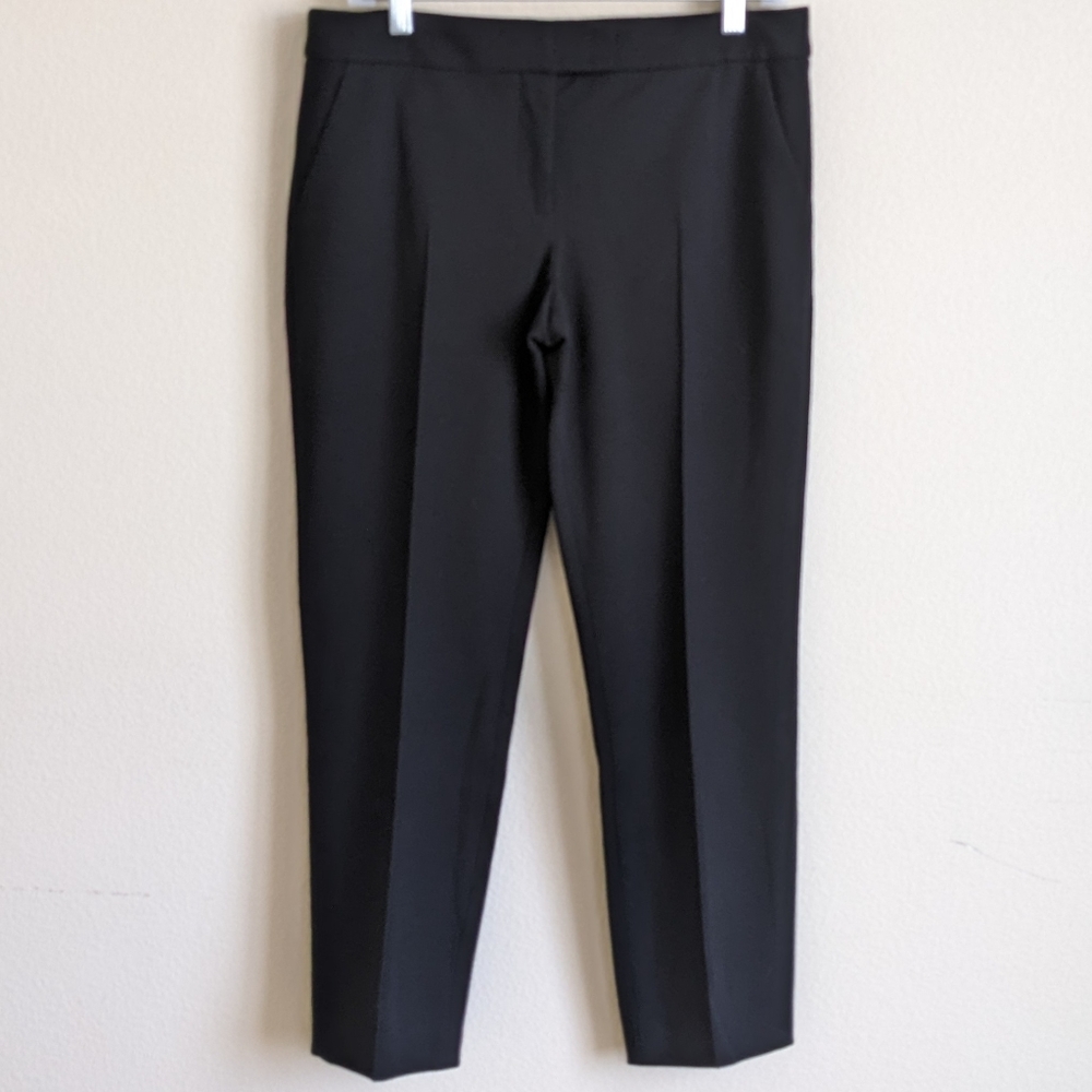 Akris Punto Techno Stretch Pants Women 8 Black Ponte Knit Stretch Trouser Office